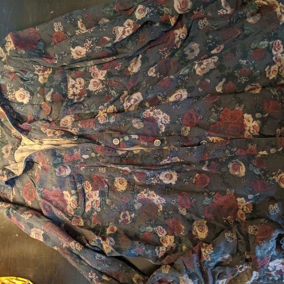 Flower Button Down - Picture 2 of 2